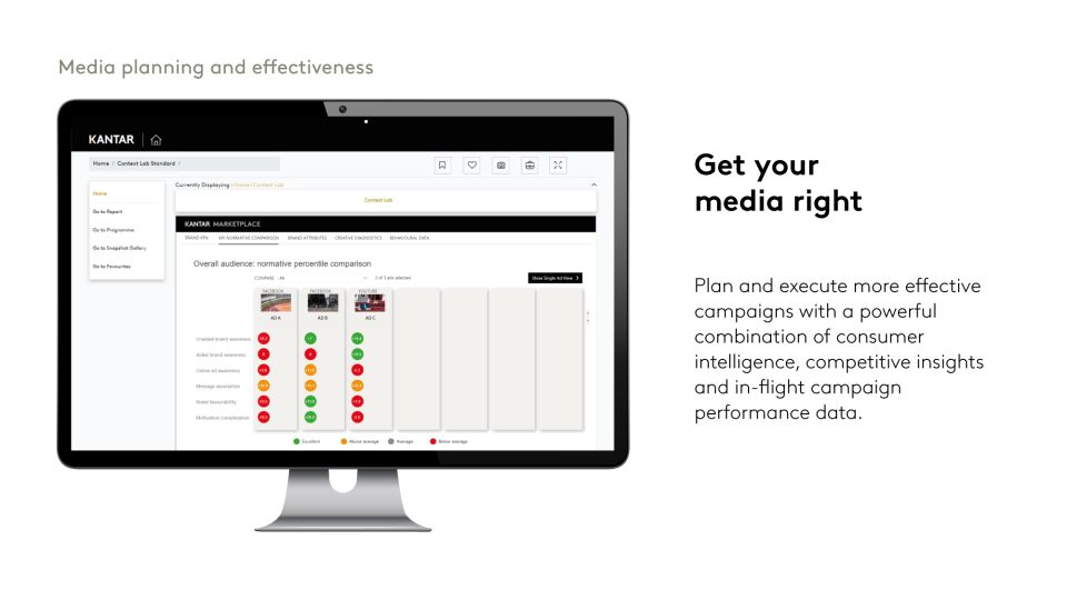 screenshot of Kantar Marketplace